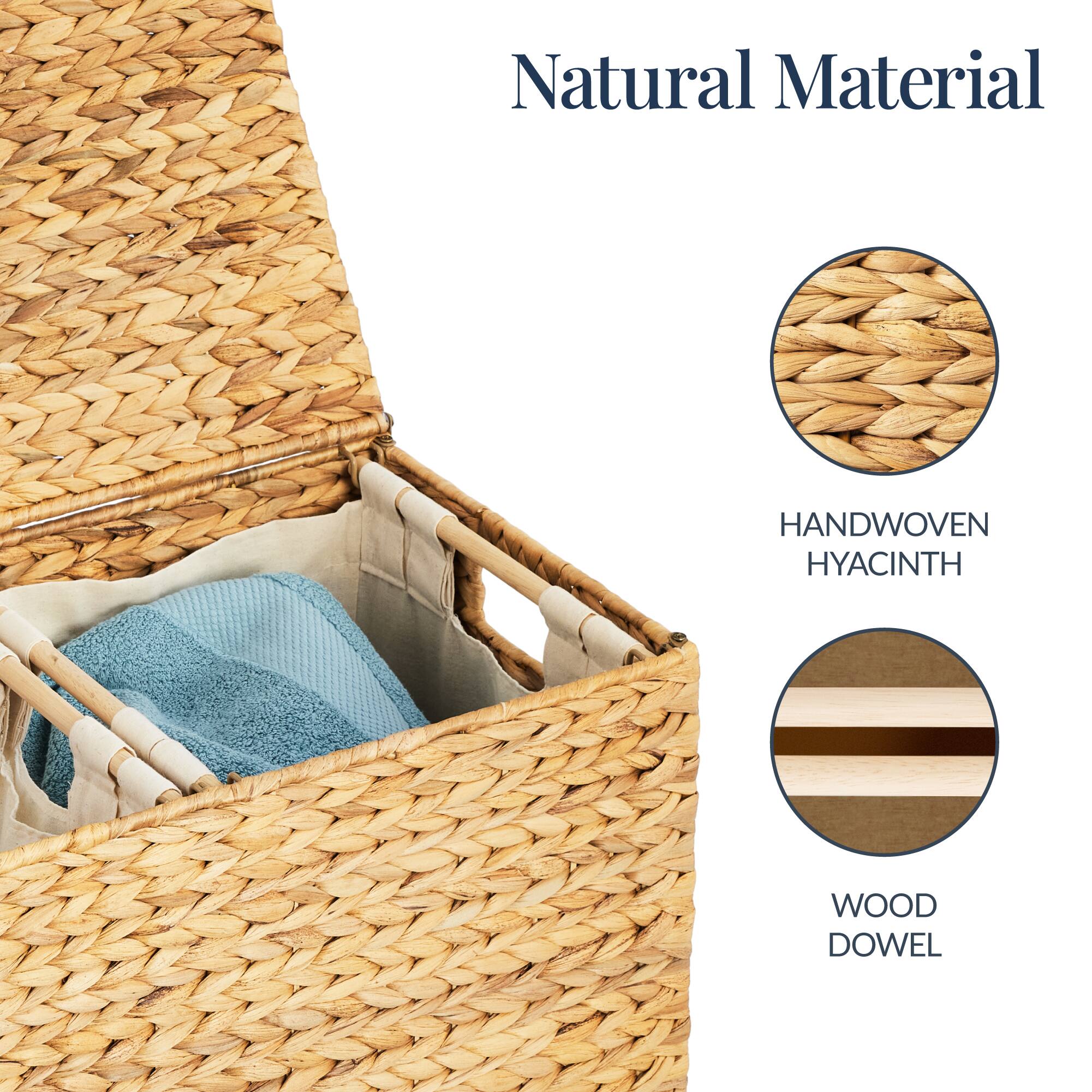 Natural Material

HANDWOVEN HYACINTH

WOOD DOWEL