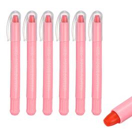 Unique Bargains - 6pcs Gel Highlighters, No-Bleed Wax Crayon, Neon Twist-Up Stick for Office & Books - Pink