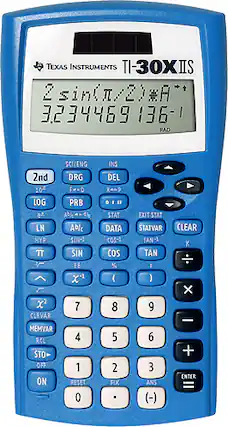 Front. Texas Instruments - 30xIIs Scientific Calculator - Blue.