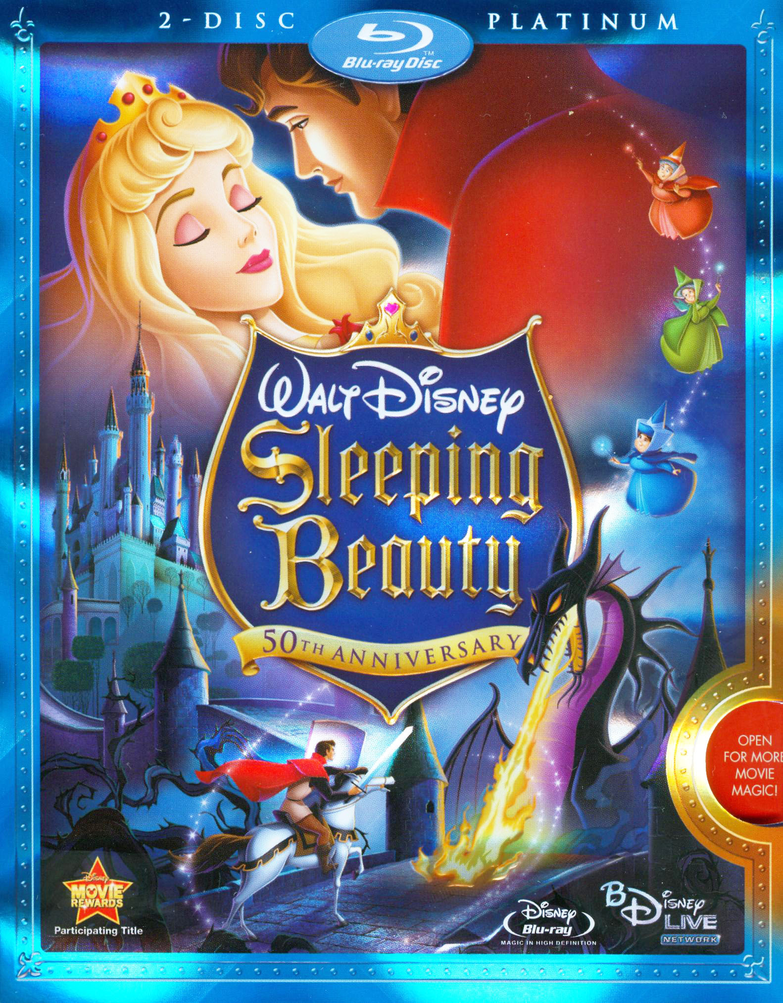 Best Buy Sleeping Beauty 50th Anniversary Edition 2 Discs Blu Ray Dvd 1959