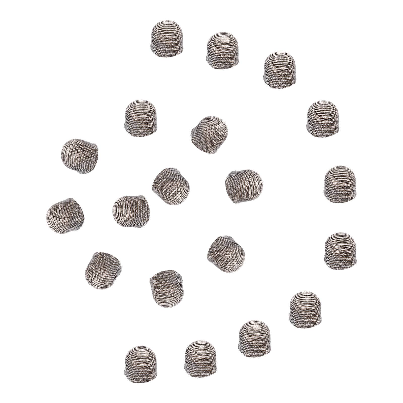 Front. Unique Bargains - 10pcs 7.5mm High Sensitivity Fiber Mesh Replacement Tips for Stylus Pens, No Scratch - Silver Black.