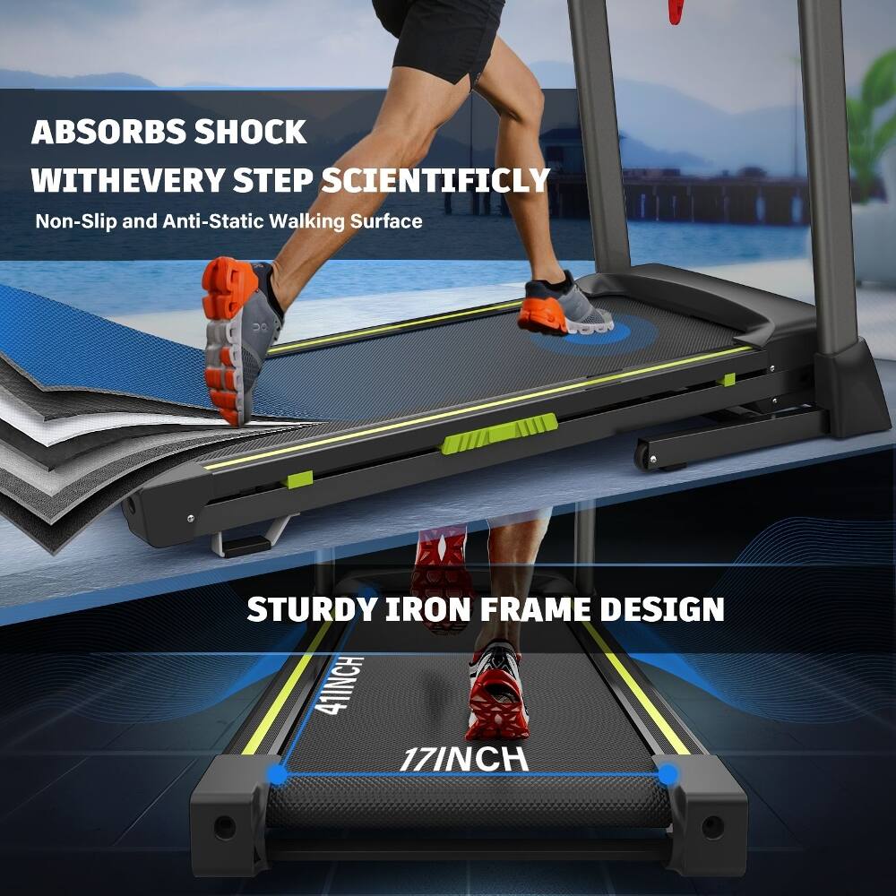 ABSORBS SHOCK WITH EVERY STEP SCIENTIFICALLY  
Non-Slip and Anti-Static Walking Surface  
STURDY IRON FRAME DESIGN  
41INCH x 17INCH