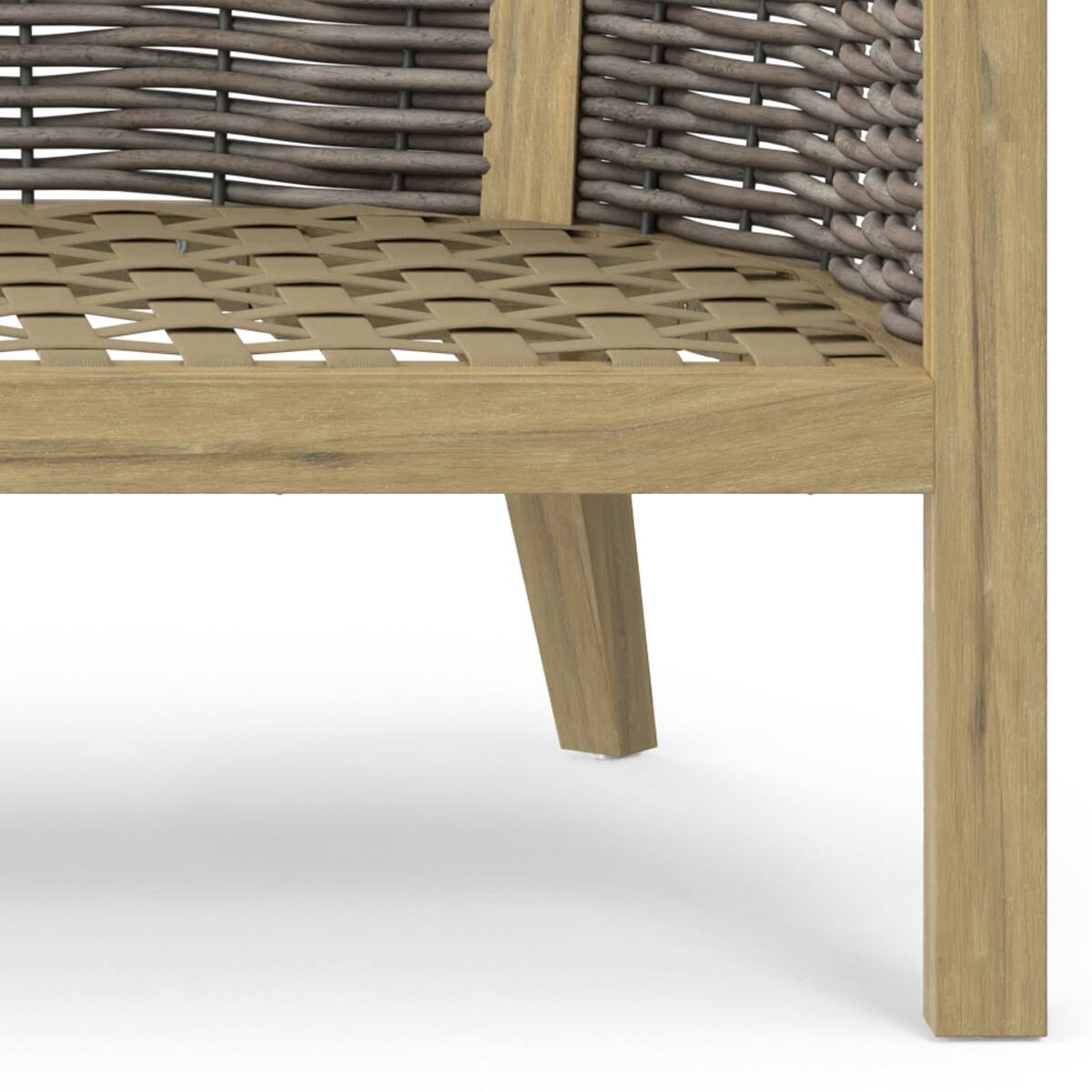 Alt View 5. Simpli Home - Parkside SOLID ACACIA WOOD 70 inch Wide Contemporary Outdoor Sofa in Polyester Fabric, Fully Assembled - Natural.