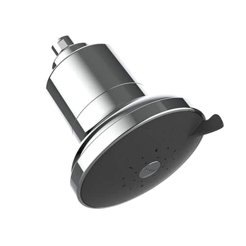 Front. AquaTru - AquaTru Shower Filter Removes Impurities from Hard Water for Healthy Skin, Scalp & Hair  (Polished Chrome) - Polished Chrome.