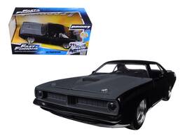 Letty's Plymouth Barracuda Matt Black "Fast & Furious 7" Movie 1/24 Diecast Model Car by Jada - Matte Black