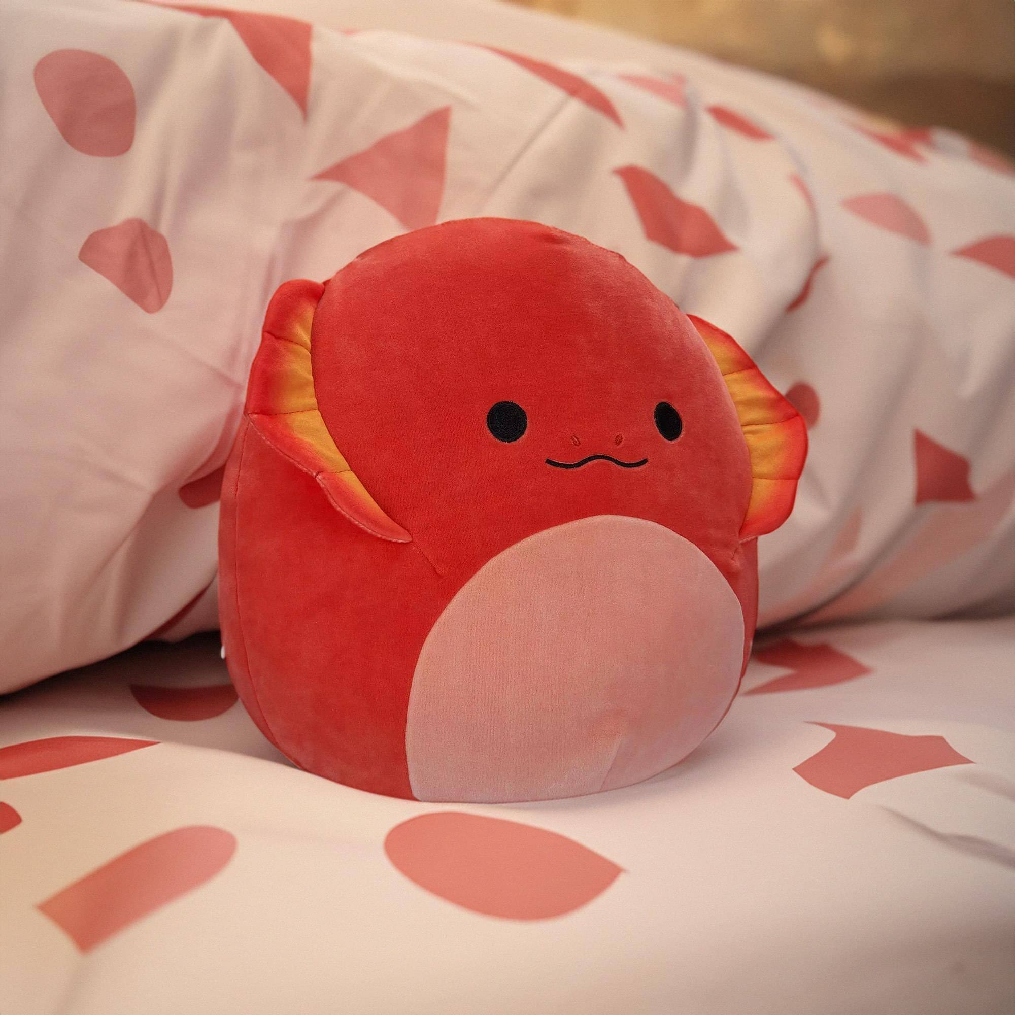 Alt View 4. Kellytoy - Squishmallow 12 Inch Plush | Maxie the Red Frilled Lizard - Red.