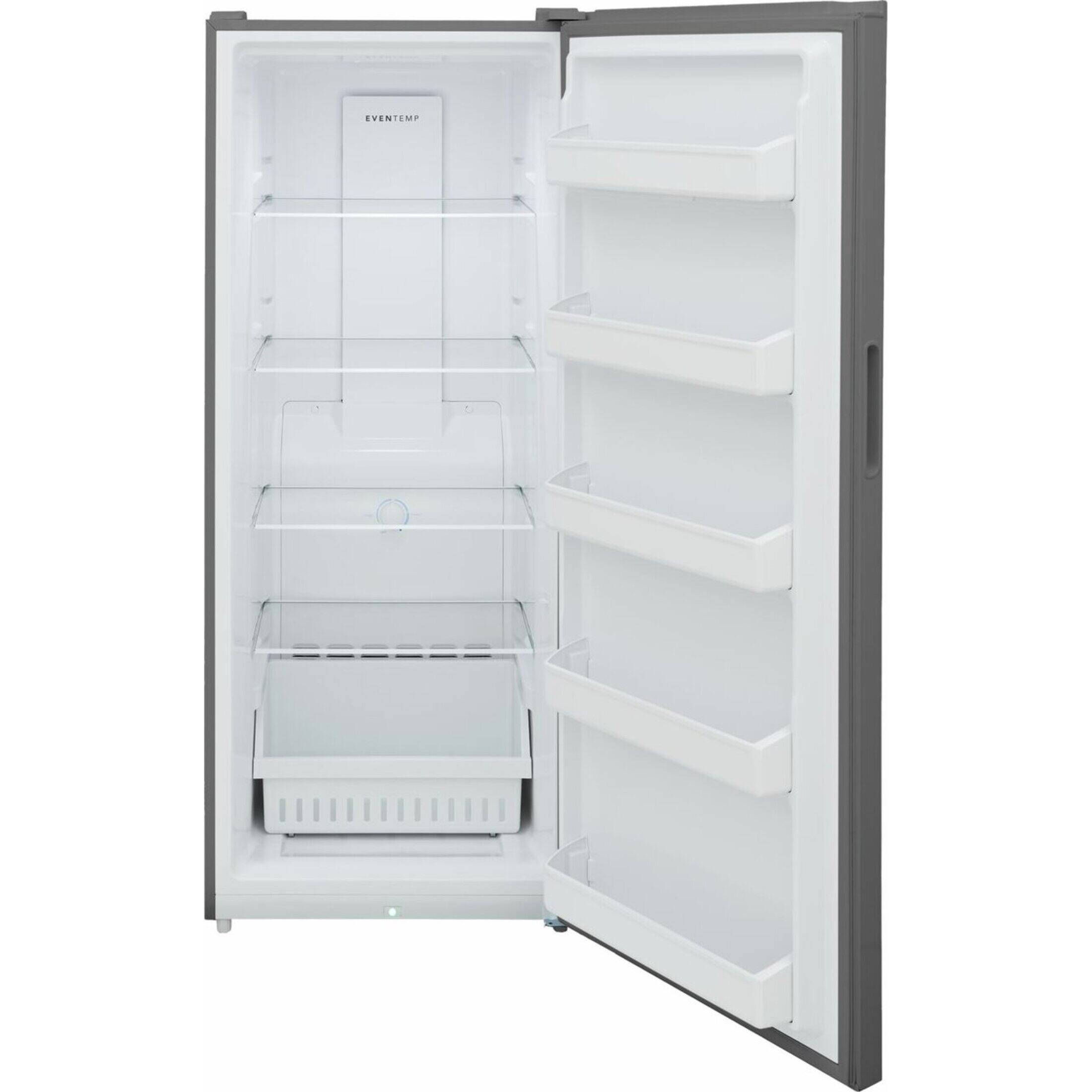 Back. Frigidaire - 16 Cu. Ft. Garage Ready Upright Freezer - Fingerprint-Resistant Stainless Steel Look.
