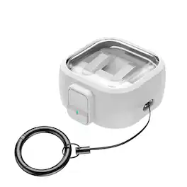 UUCOVER - For Samsung Galaxy Buds4 / Buds4 Pro Shockproof PC Case Supports Wireless Charging Cover with Lock and Ring Strap - White