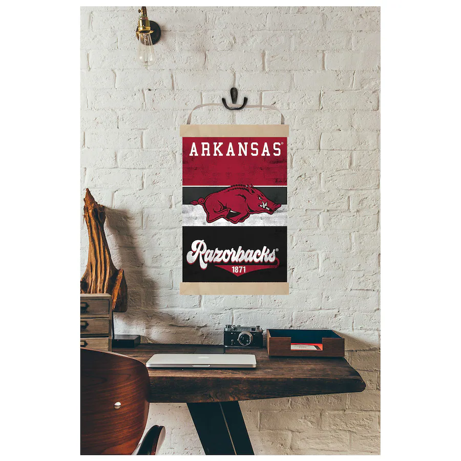Arkansas Razorback Signs Jardine Arkansas Razorbacks Retro Logo Banner Sign Red 4941825 - Best Buy