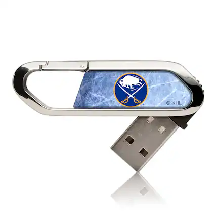 Front. Keyscaper - Buffalo Sabres Ice Flood Clip USB Flash Drive-16 GB USB-C - Multicolor.