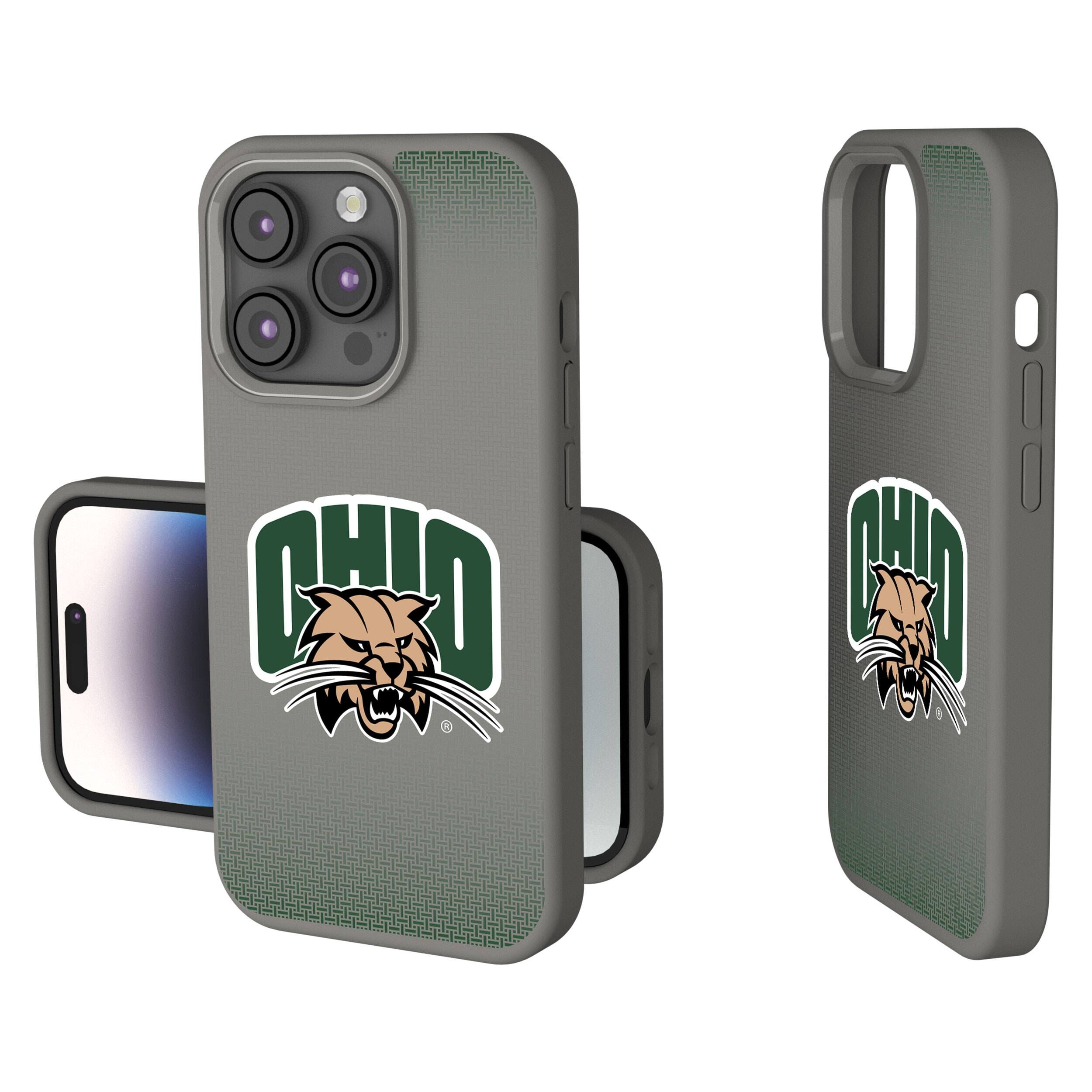Keyscaper - NCAA - Ohio Bobcats Linen Logo iPhone Soft Touch Case - 14 - Gray