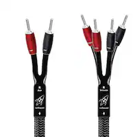 AudioQuest - Rocket 44 8' Speaker Cable with Banana > Banana - Silver on Black - Front_Zoom