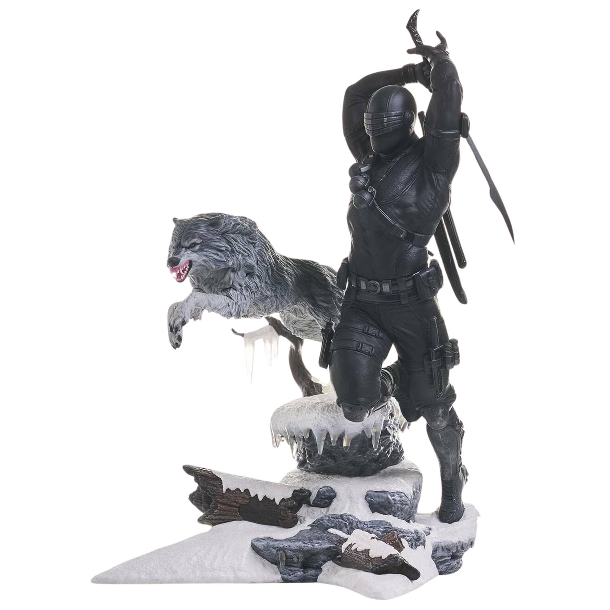 Front. G.I. Joe - Gi Joe Gallery Snake Eyes 11 Inch PVC Statue - Black.