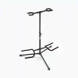 On Stage Stands - On-Stage GS7221BD Deluxe Folding Double Guitar Stand - Black