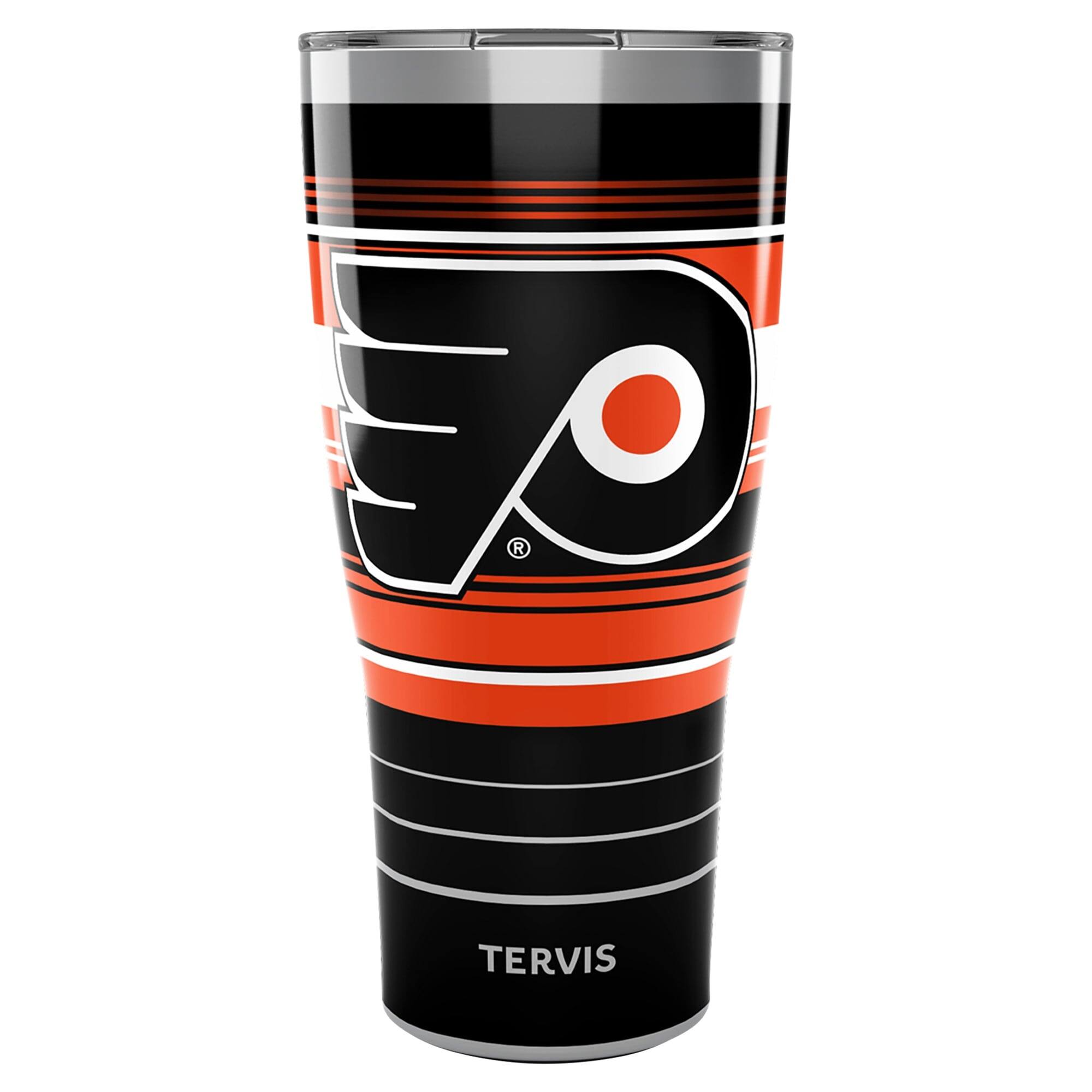 Front. Tervis - Philadelphia Flyers 30oz. Hype Stripes Stainless Steel Tumbler - Multicolor.