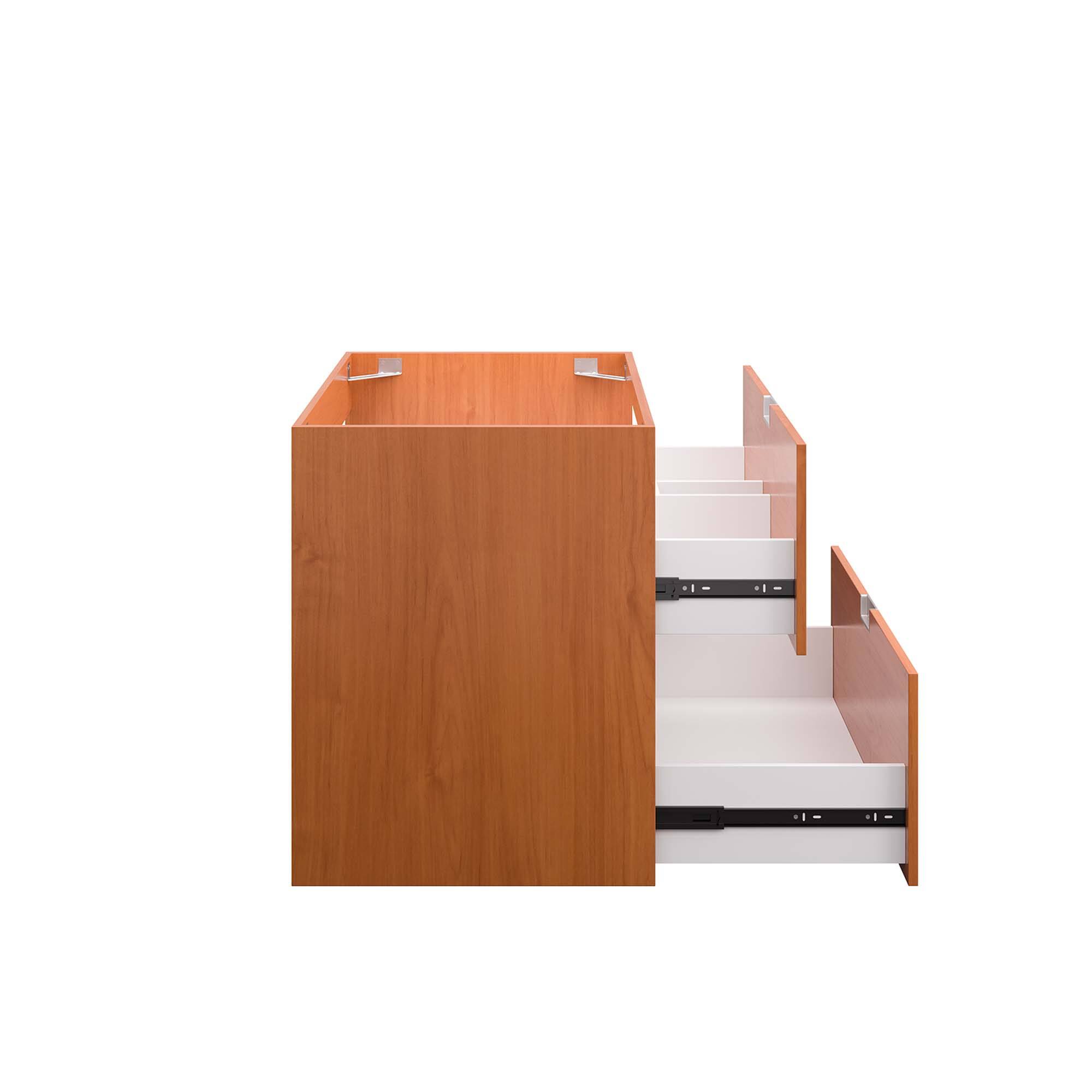 Alt View 5. Modway - Scenic Wall-Mount Bathroom Cabinet Basin Not Included by Modway - Cherry Walnut.