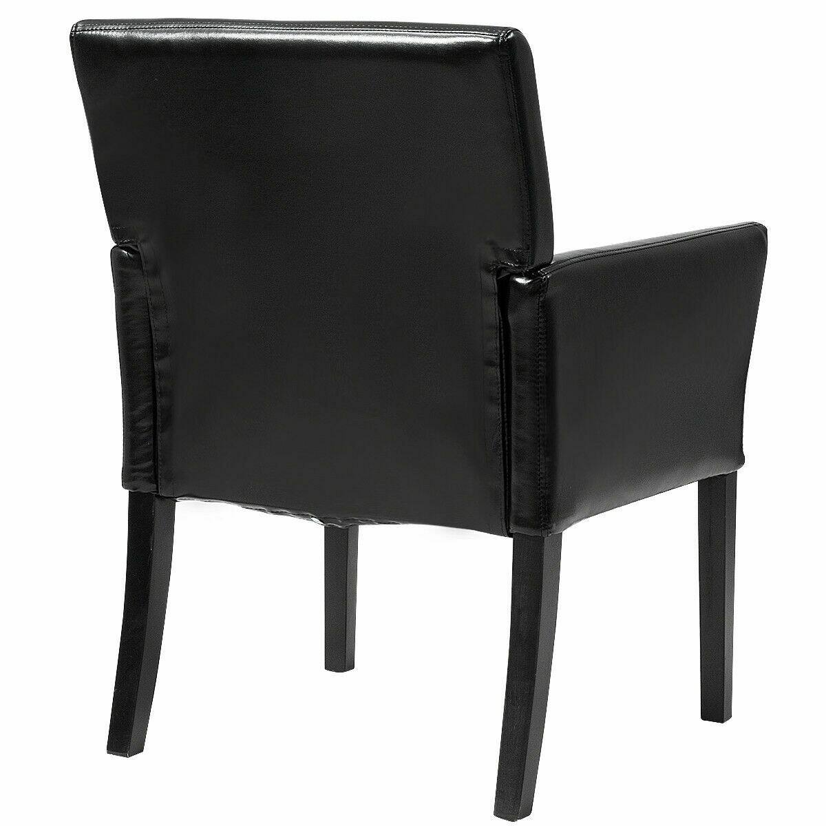 Alt View 1. WELLFOR - Modern PU Leather Executive Armchair - Black.