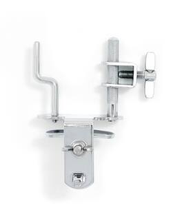 Gibraltar Hardware - Vintage Cowbell & Wood Block Holder, Dual Purpose Clamp Mounts to Bass Drum Hoop, Two Mini L-Rods for Mounting