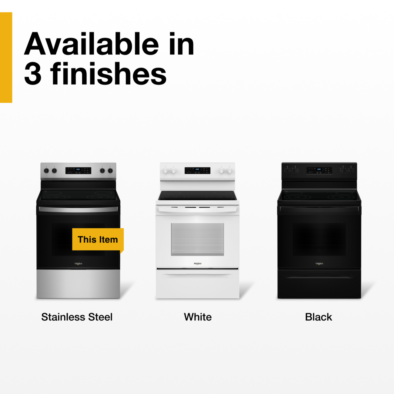 Available in 3 finishes

This Item
Stainless Steel White Black