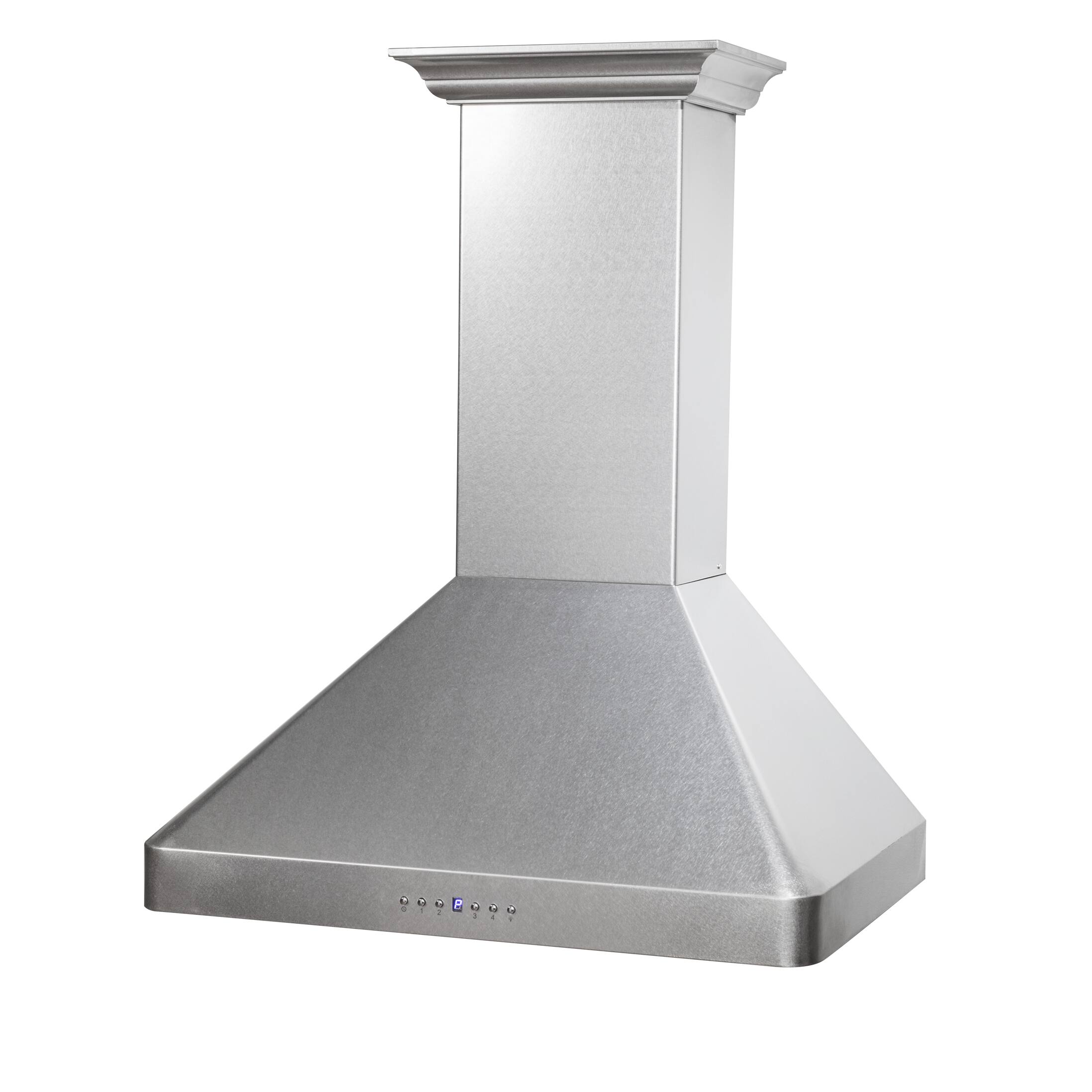 Angle. ZLINE - ZLINE 30 in. Ducted Wall Mount Range Hood in Satin Stainless Steel (8KF2S-30) - Satin Stainless Steel.