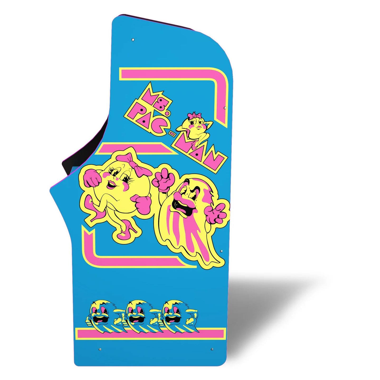 Left. Arcade1Up - Arcade1Up Ms. PAC-MAN Classic Arcade Video Game Machine - Blue.