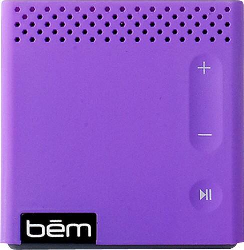 Front Standard. bem wireless - Mobile Speaker for Apple® iPod® and Most Bluetooth-Enabled Devices - Purple.