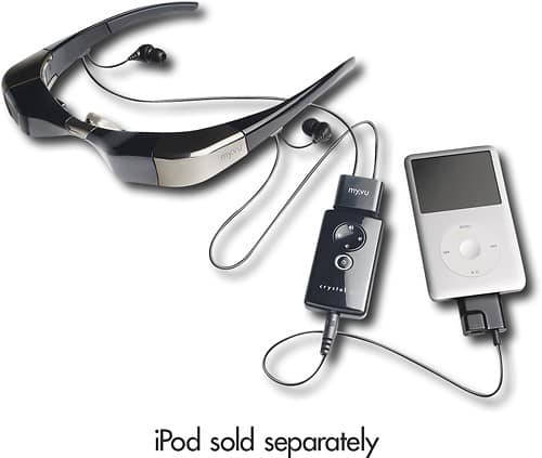 Angle Standard. myvu - Personal Media Viewer Crystal for Most Apple® iPod® Video Models.