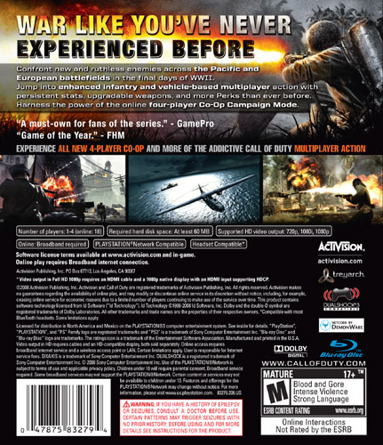 toevoegen aan Plak opnieuw Opnemen Best Buy: Call of Duty: World at War Greatest Hits Standard Edition PlayStation  3 83279