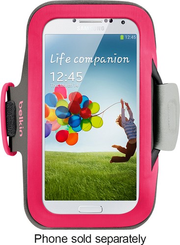  Belkin - Slim-Fit Armband Case for Samsung Galaxy S 4 Mobile Phones - Fuchsia