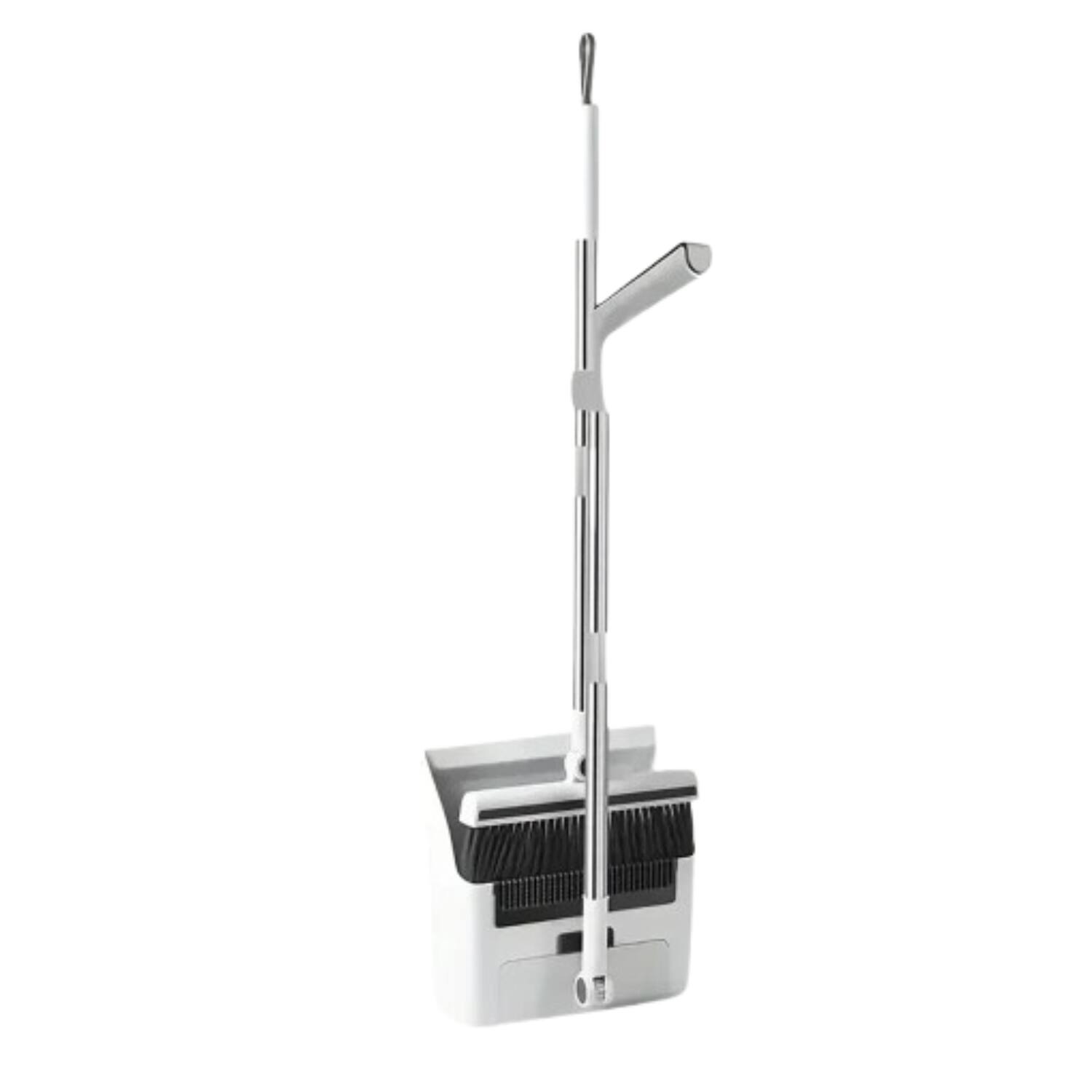 Front. Stock Preferred - Lightweight Upright Broom and Dustpan Set.