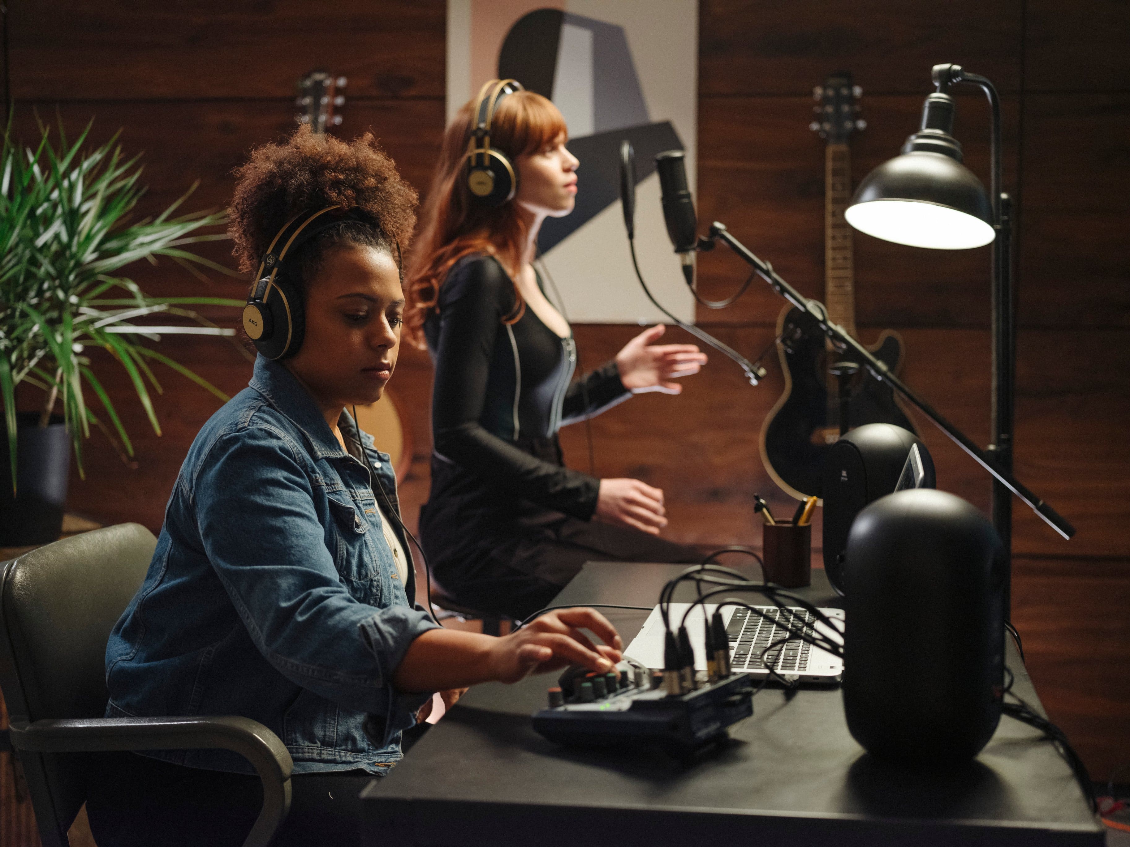 Angle. AKG - Wired P220 Large Diaphgram Condenser Microphone - Black.