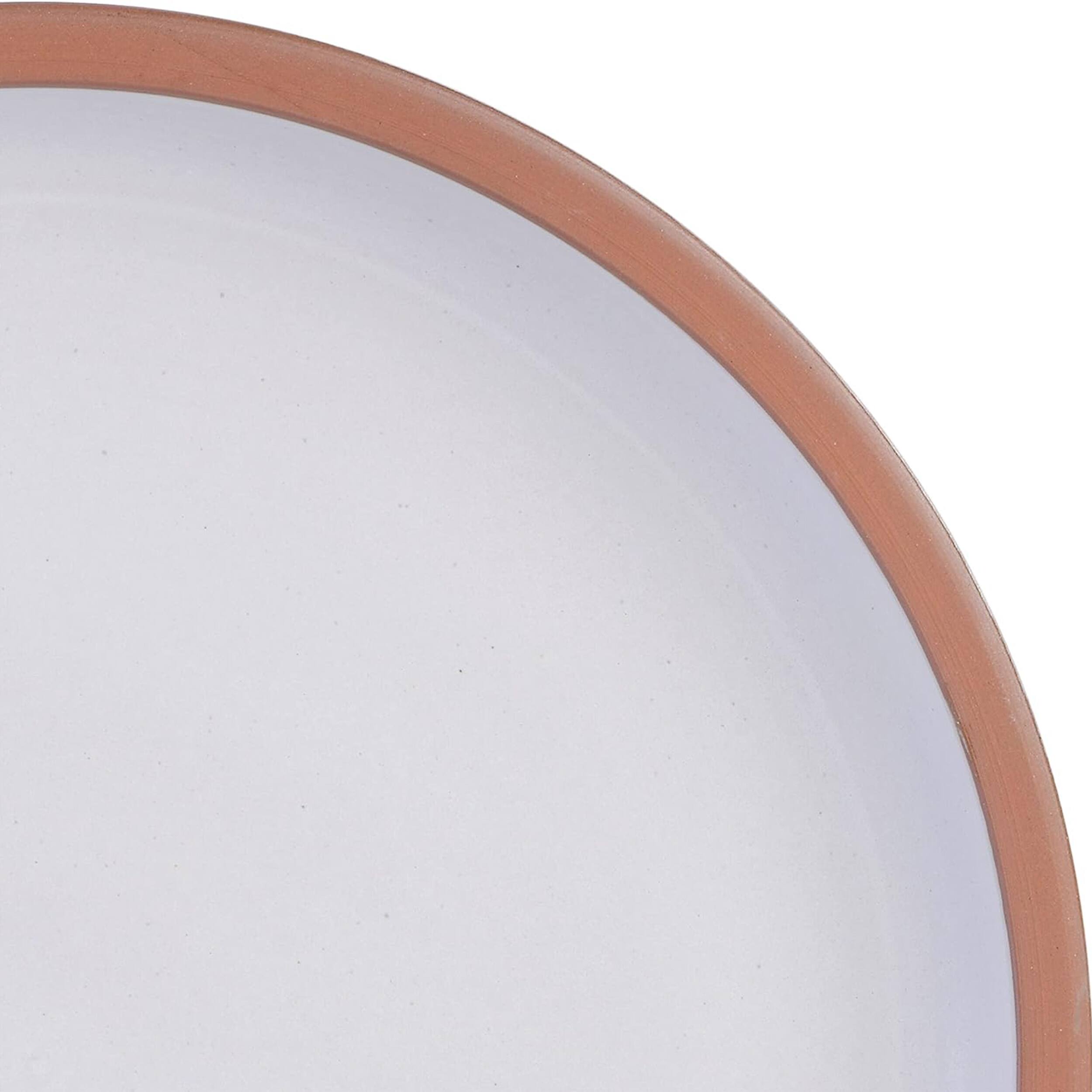 Alt View 3. Gibson - Soho Lounge Lagos 16 Piece Terracotta Double Bowl Dinnerware Set in Solid Matte White - White.