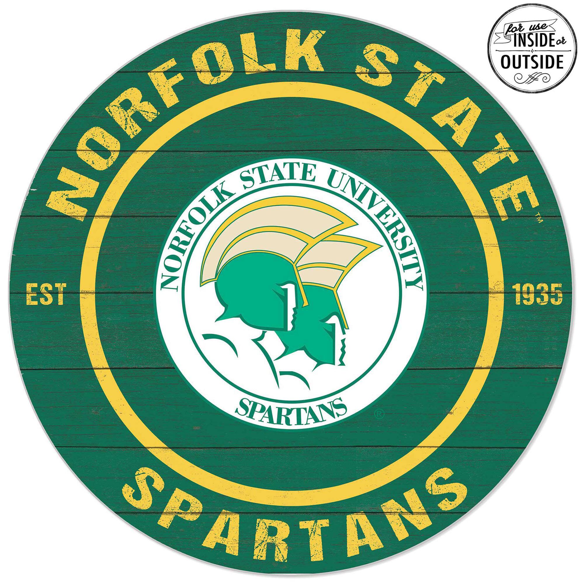 Norfolk State Spartans 20'' x 20'' Indoor/Outdoor Team Color Circle Sign