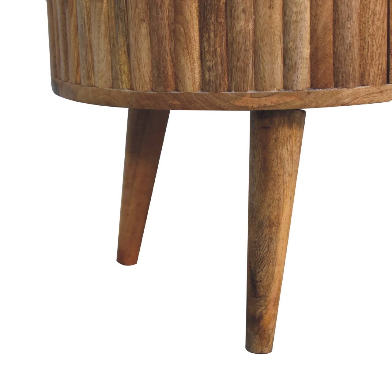 Alt View 4. Artisan Furniture - Artisan Furniture Solid Wood Stripe Coffee Table, 2 Drawers, Light Brown - Brown.