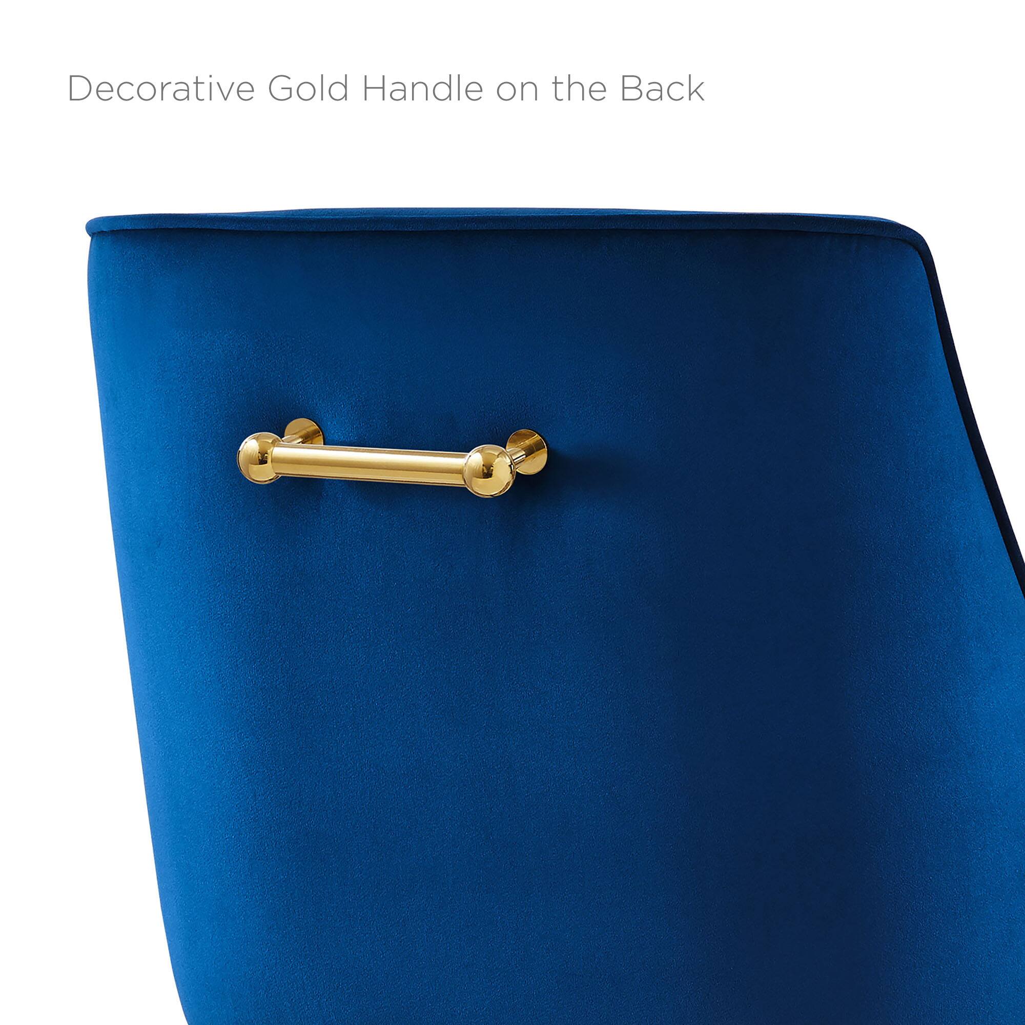 Decorative Gold Handle on the Back