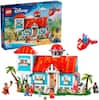 A Lego Disney set featuring Stitch and the Beach House. It has 834 pieces and is suitable for ages 9+.