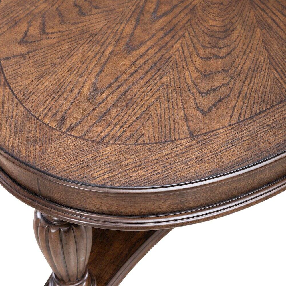 Alt View 5. Liberty Furniture Industries - Allington Oval Cocktail Table for Living Room - Satin Sienna - Brown.