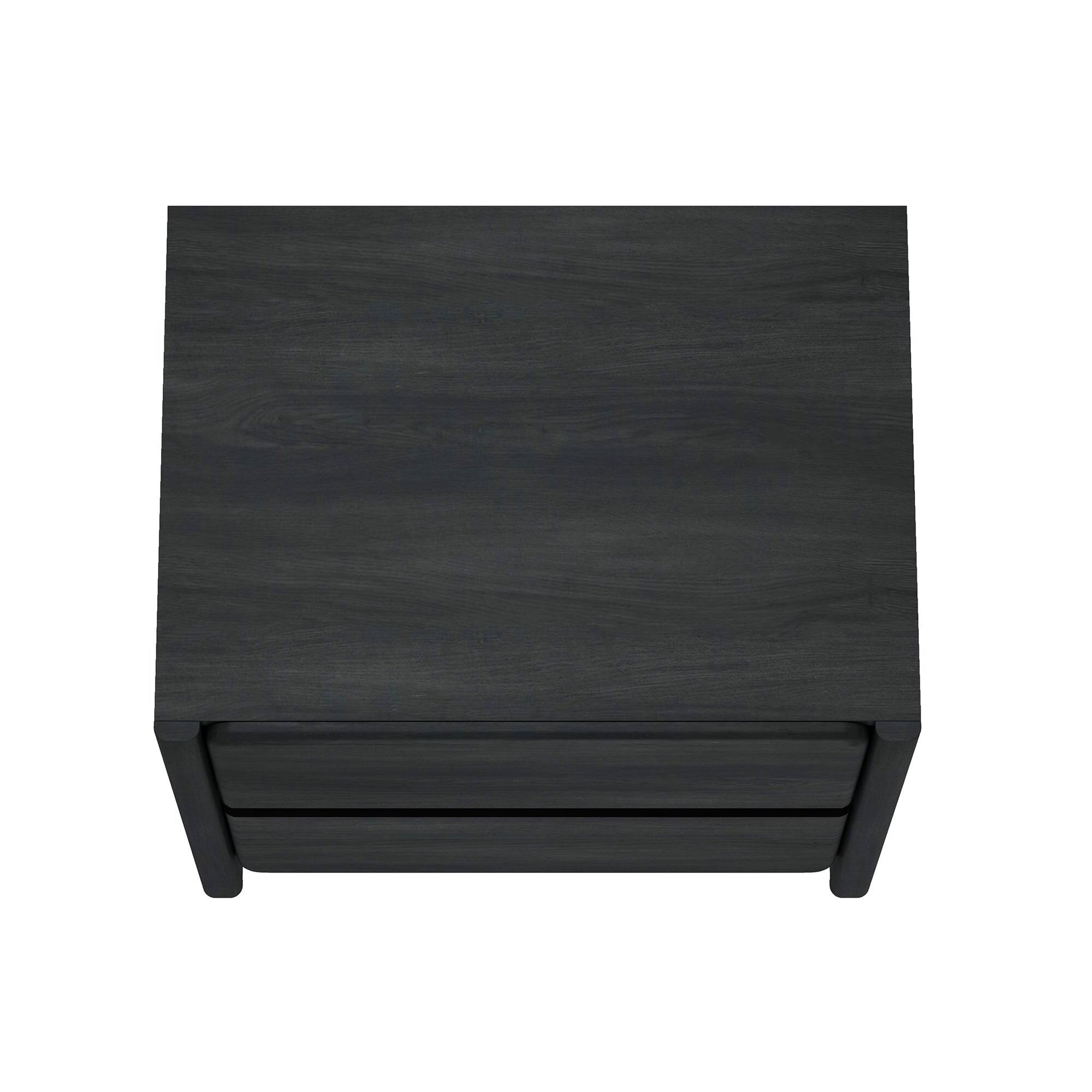 Alt View 5. Manhattan Comfort - Linda Modern 24" Nightstand - Charcoal Gray.