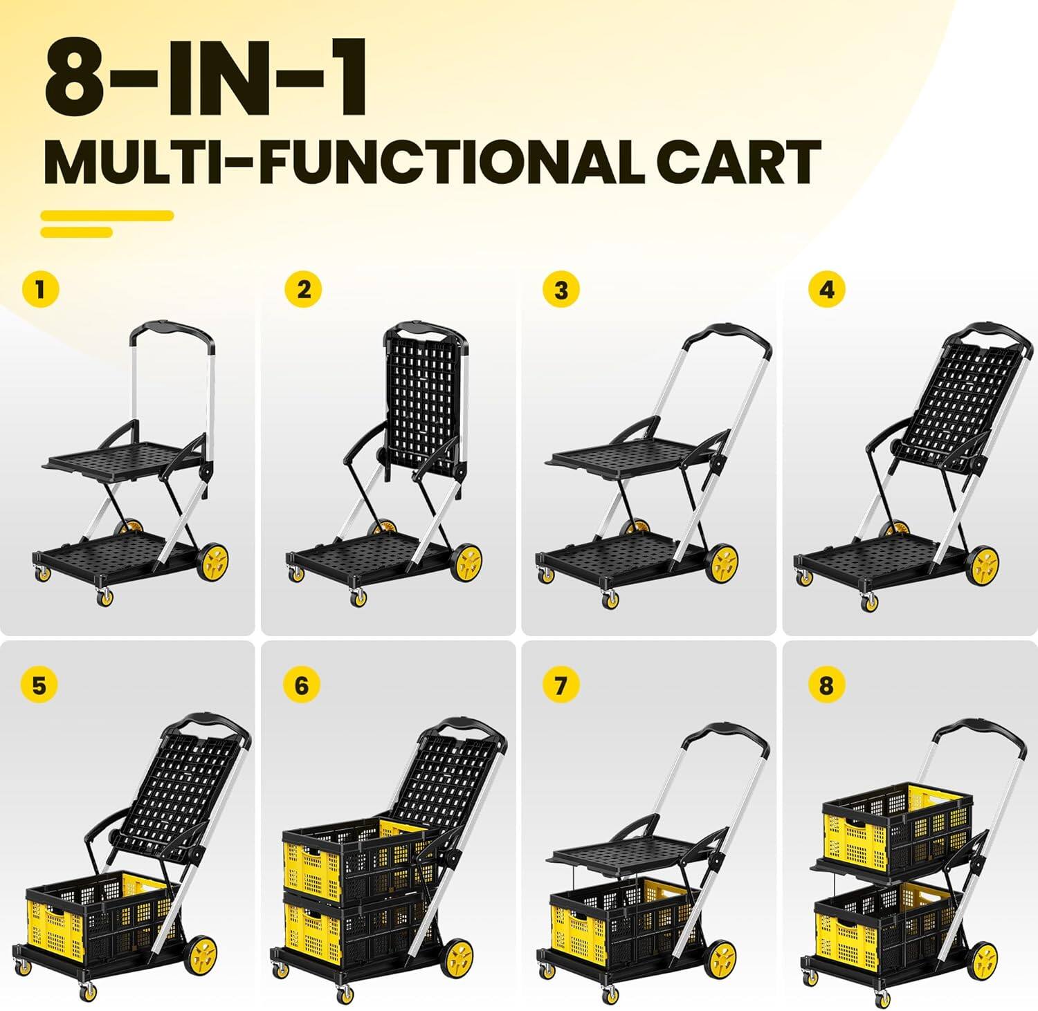 8-IN-1 MULTI-FUNCTIONAL CART
1 2 3 4 5 6 7 8