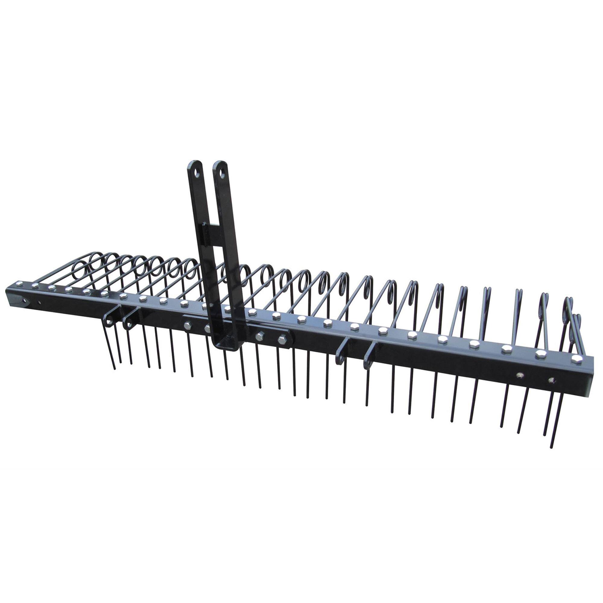 Alt View 4. Field Tuff - Field Tuff 60 Inch Pine Straw Rake w/ Coil Spring Tines & 3 Point Hitch, Steel - Black.