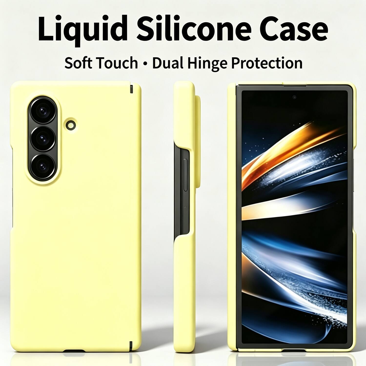 Liquid Silicone Case  
Soft Touch • Dual Hinge Protection