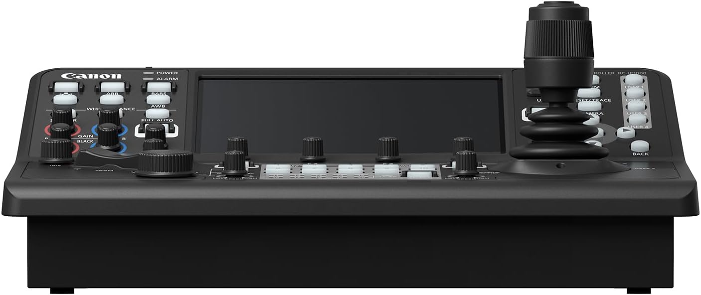 Canon POWER ALARM ROLLER RC-JE1000 1 A AIS WHITE AWB SET/TRACE USER2 2 BA F PIRI AUTO GAIN BLACK BACK