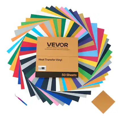 VEVOR
Affordable. Reliable. Home Improvement.
VEVOR Support Center
www.vevor.com/support
Heat Transfer Vinyl
50 Sheets