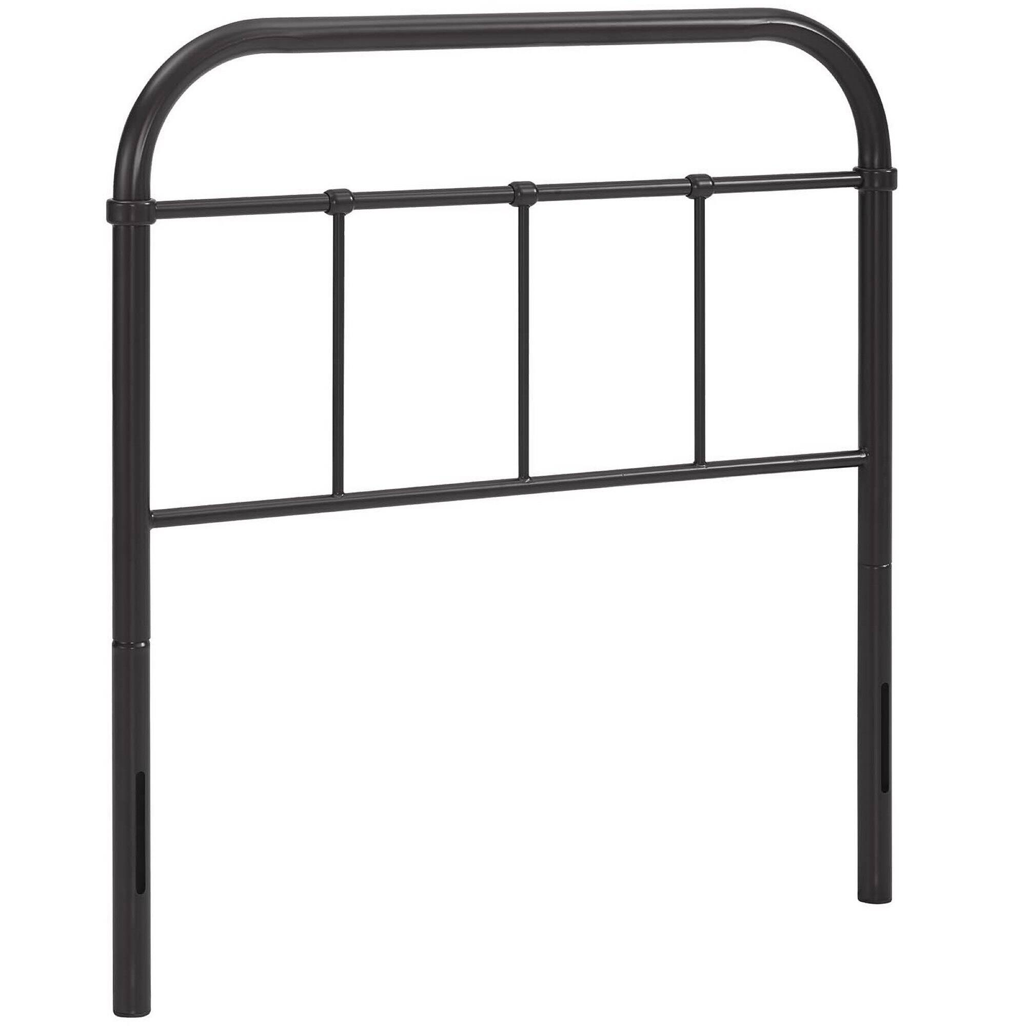 Back. Modway - Serena Twin Steel Headboard by Modway - Brown.