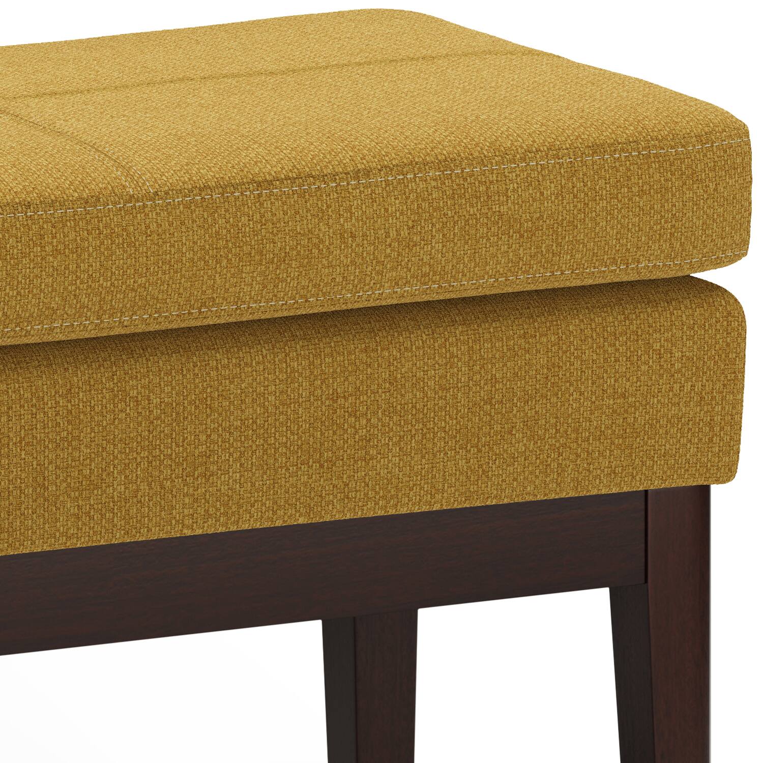 Back. Simpli Home - Carlson Small Ottoman Bench in Marigold - Marigold.