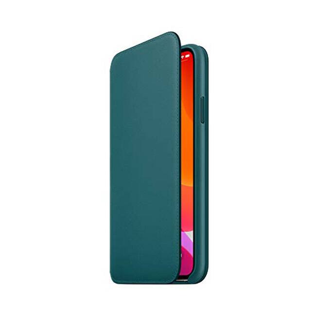 Back. Apple - Apple Leather Folio (for iPhone 11 Pro Max) - Peacock - Peacock.
