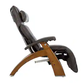 Human Touch - Perfect Chair PC-610 Omni-Motion Power Zero Gravity Recliner with Independent Back & Leg Adjustments - Walnut / Espresso Premium Leather / Performance
