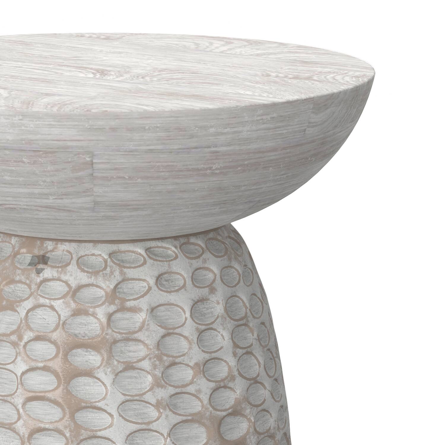 Alt View 6. Simpli Home - Boyd 16 inch Accent Table - White Wash.