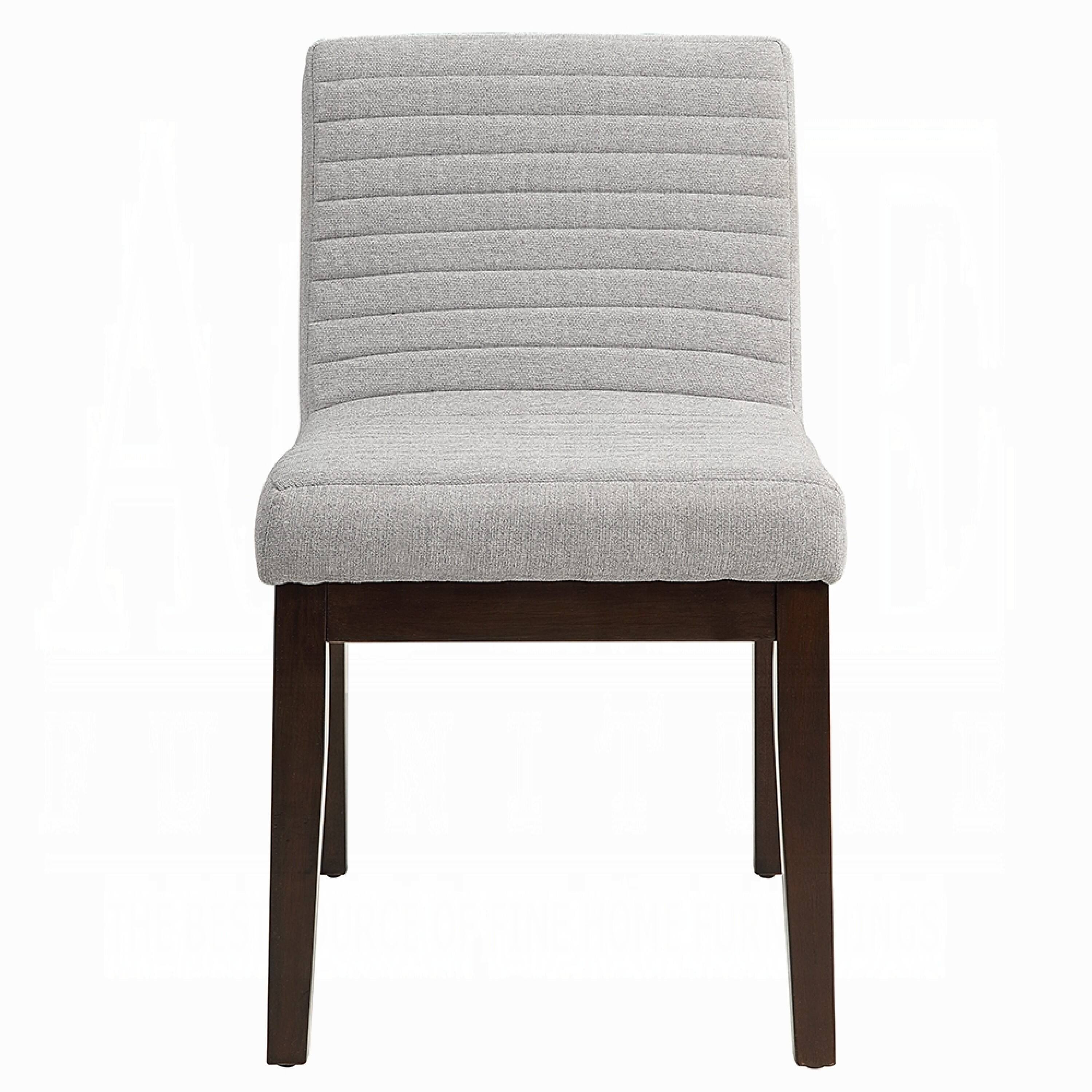 Alt View 1. Manhattan Lane - Eyna Side Dining Chair Set of 2, Soft Gray Linen - Gray, Brown.