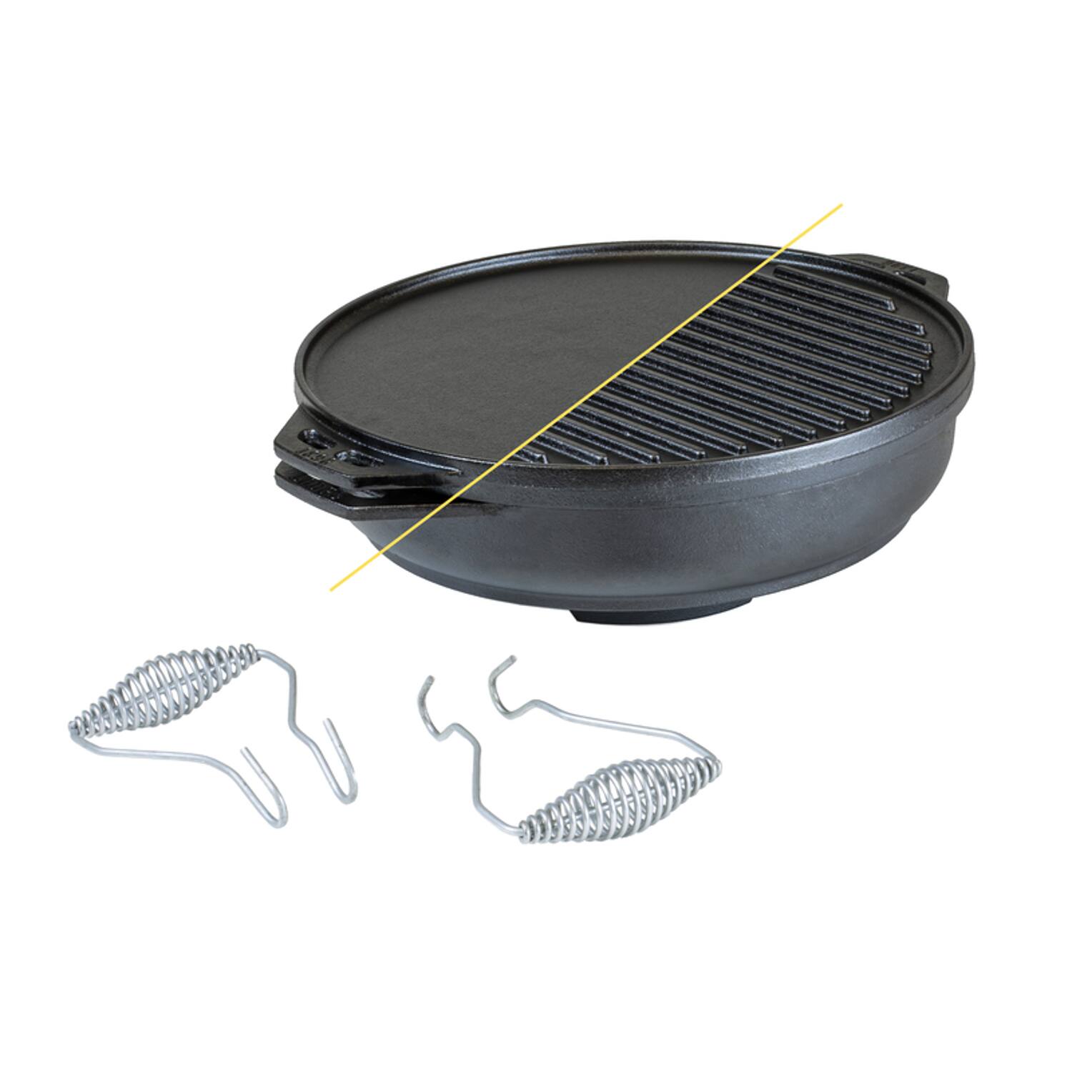 Front. Lodge - Lodge Cast Iron Multi-Pan 14 in. 6.8 qt Black.
